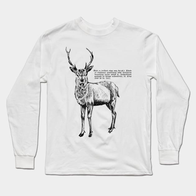 Deer Print Long Sleeve T-Shirt by rachelsfinelines